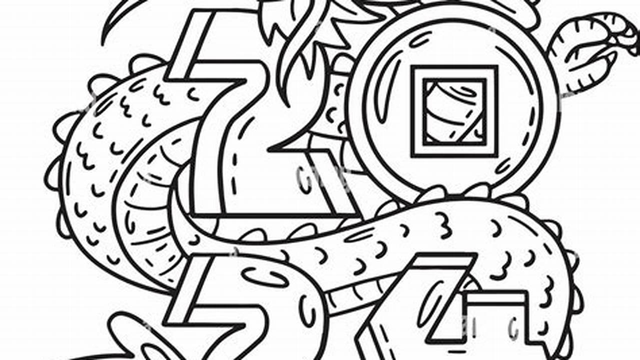 2024 Year Of The Dragon Coloring Pages