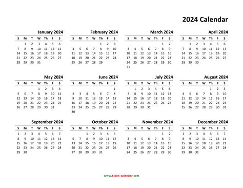 2024 And 2024 Yearly Calendar Printable