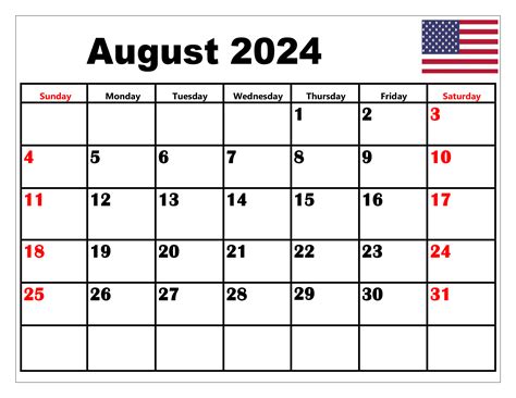 2024 August Calendar With Holidays 2024