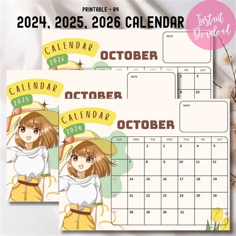 2024 Anime Calendar PDF