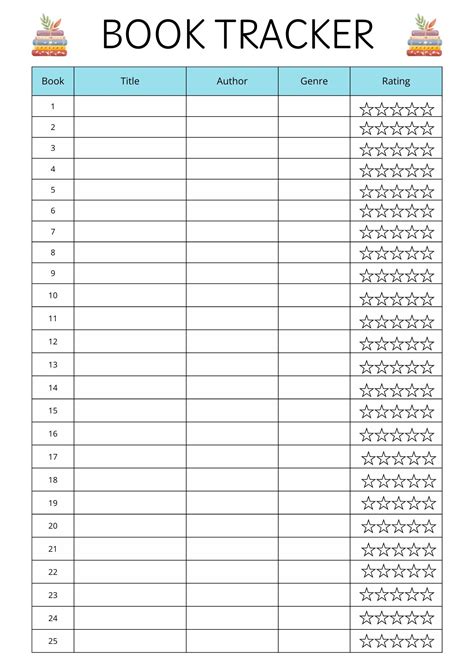 2024 Book Tracker Printable