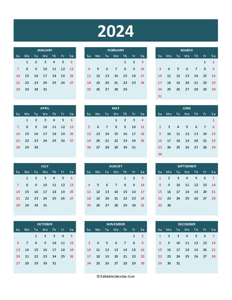 2024 Calendar: Your Complete Printable PDF Guide