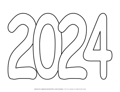 2024 Coloring Page Printable Free