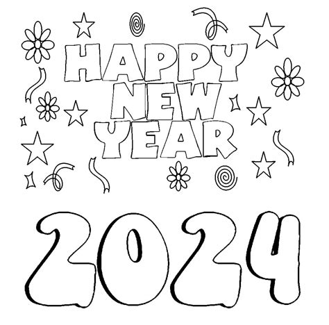 2024 Coloring Pages Printable
