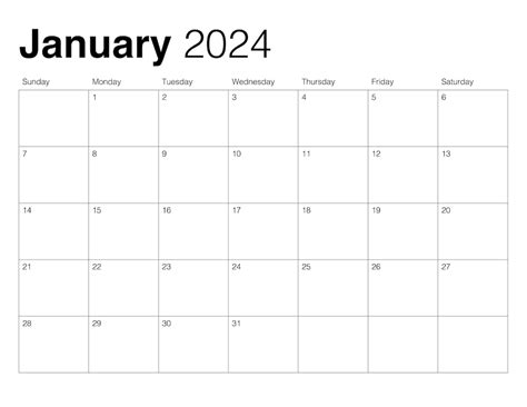 2024 Customizable Calendar