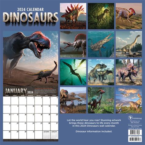 2024 Dinosaur Calendar