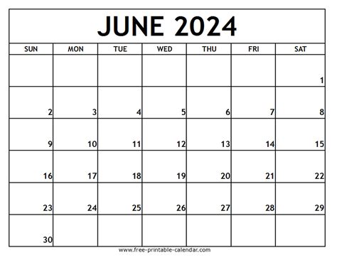 2024 June Printable Calendar & Word Puzzles: A Delightful Blend of Organization and Fun