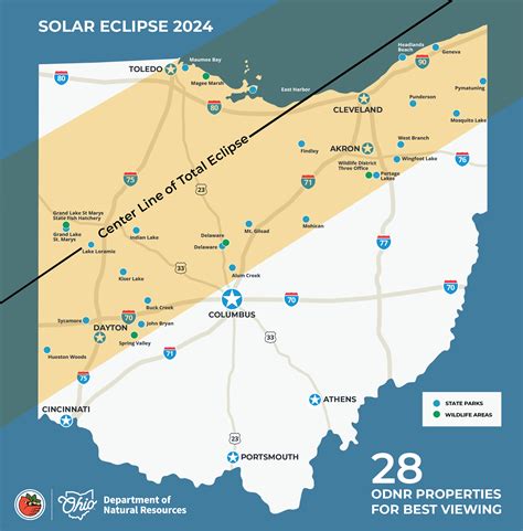 2024 Solar Eclipse Path of Totality Map Ohio Partial Eclipse