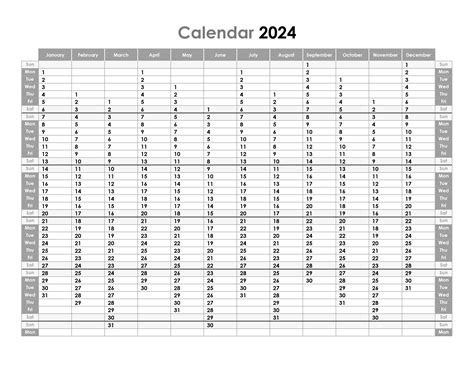 2024 Year Planner Printable