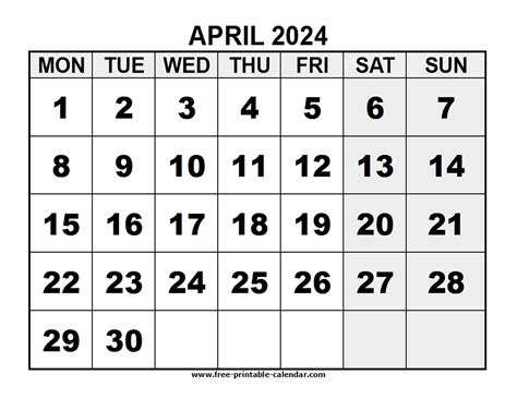 2024 Calendar Date