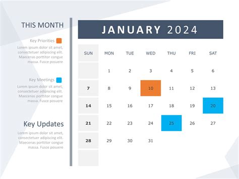 2024 Calendar Ppt Template