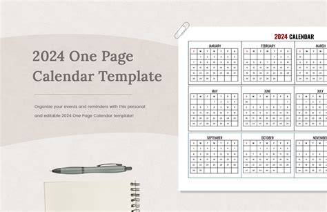2024 calendar template google docs freepik key features