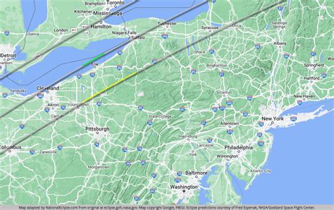 2024 solar eclipse path map pennsylvania