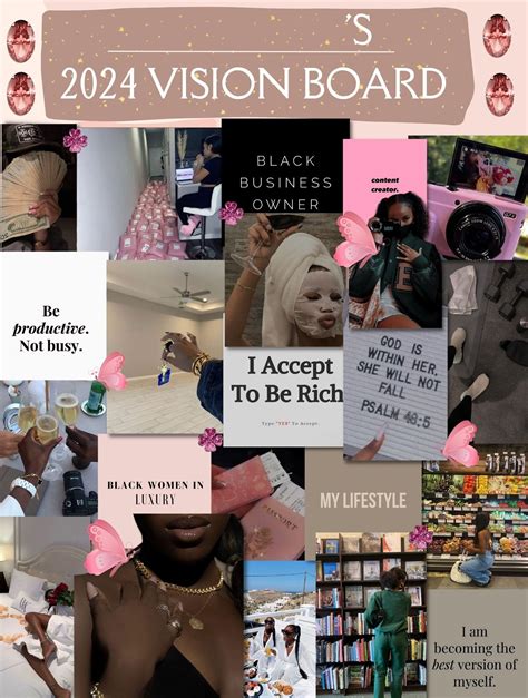 2024 vision board aesthetic