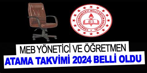 2024 yönetici atama takvimi