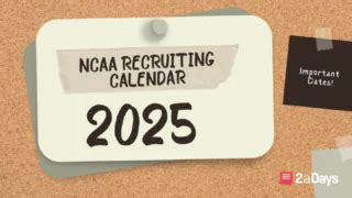 2024-2025 Recruiting Calendar