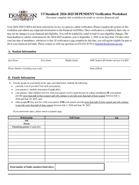 2024-2025 Verification Forms