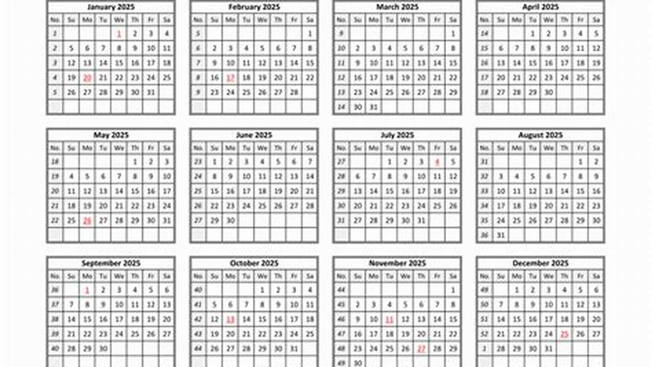 2025 Calendar 1 Page Pdf Mergers And