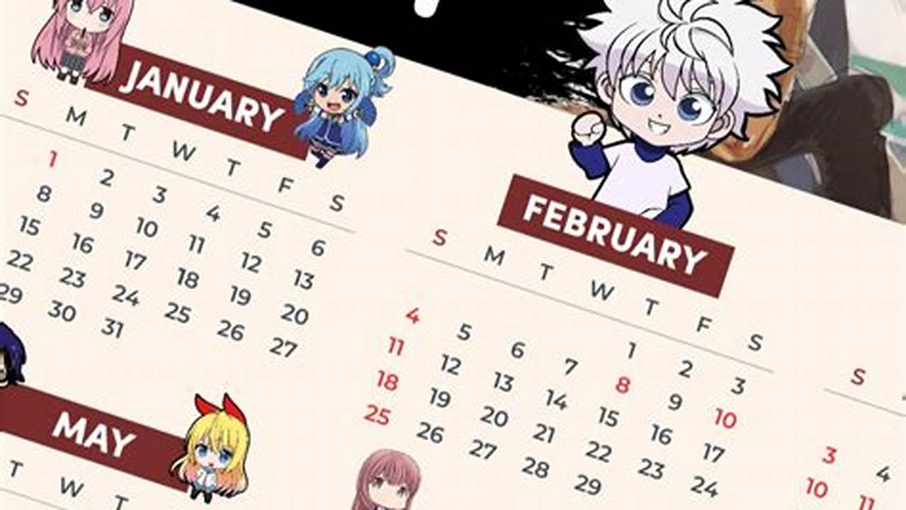 2025 Calendar Anime Color Code Generator