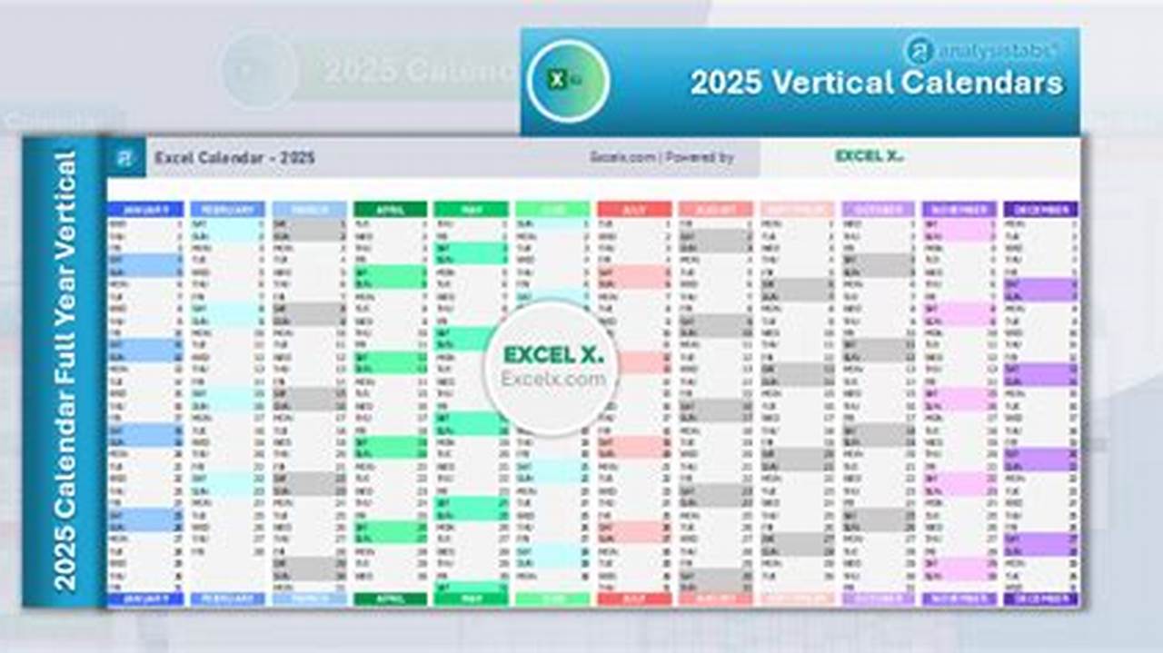 2025 Calendar Excel File Format Free Download