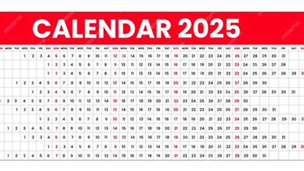 2025 Calendar Linear Gradient