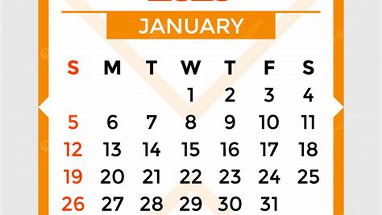 2025 January Calendar Orange Theory Classes Freepik