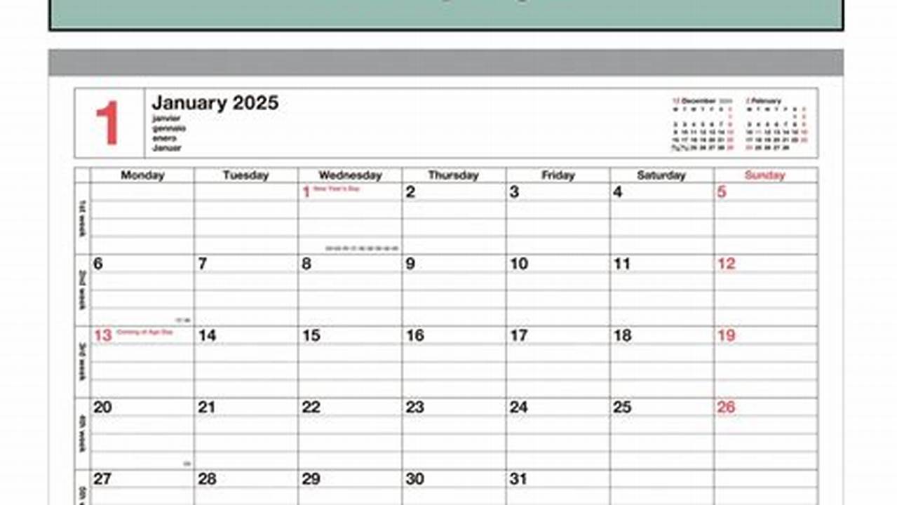 2025 Notebook Calendar
