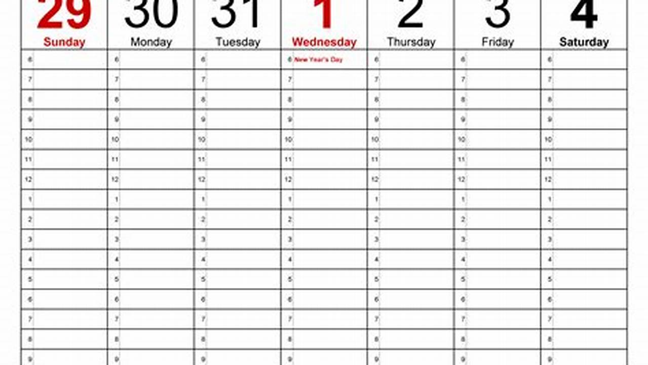 2025 Weekly Calendar Excel Printable Check