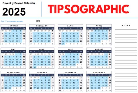 2025 Biweekly Payroll Calendar