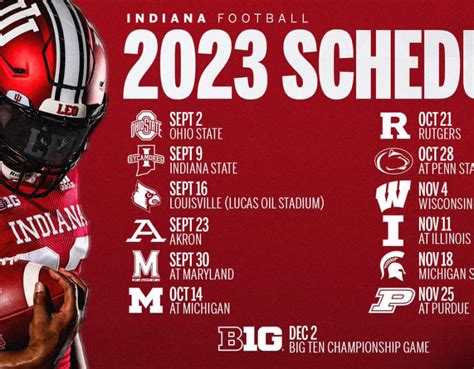 2025 Indiana Football Schedule Released