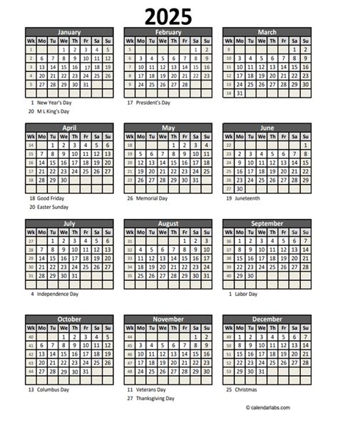 Leave Calendar 2025 Template Excel Adrian Tremblay