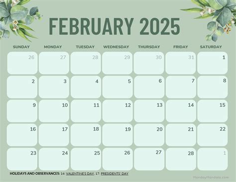 February 2025 Make A Calendar
