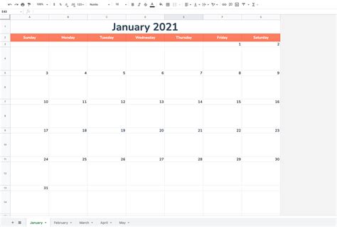 Calendar Template For Google Docs 2025 Hana llevi