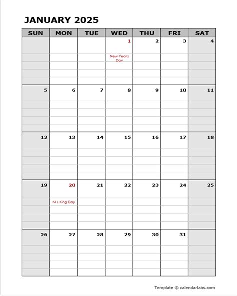 2025 Yearly Calendar Printable Free & Cute Printable Calendars The Clever Heart