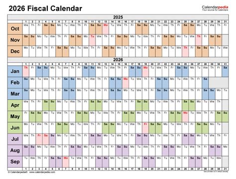 2026 Fiscal Calendar With Week Numbers Printable