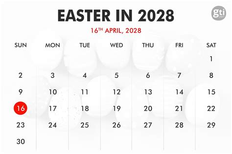 2028 Easter