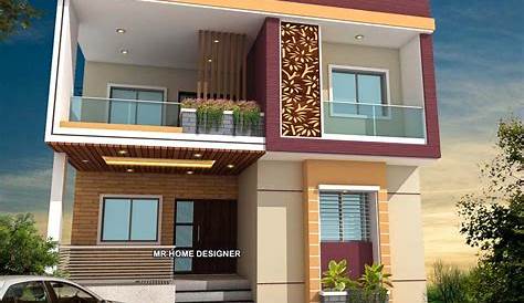 2050 House Front Elevation Double Floor Kerala Designs For