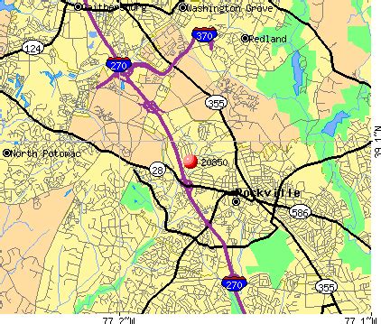 20850 Zip Code Map