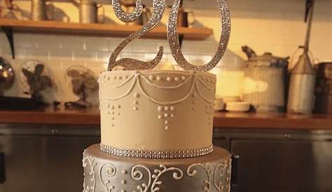 20th Wedding Anniversary Cake Design