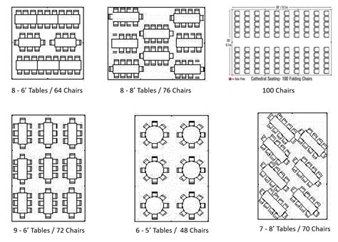 20x30 Tent Seating Chart