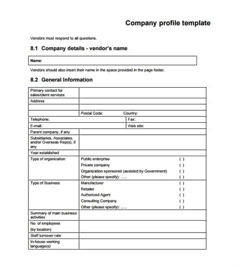 21+ Free 32+ Free Company Profile Templates - Word Excel Formats