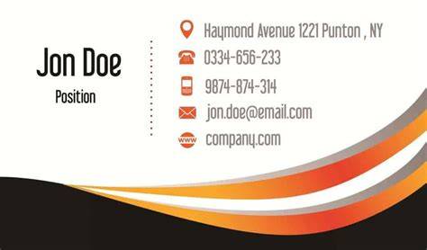21+ Free Name Card Template - Word Excel Formats