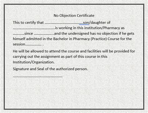 21+ No Objection Certificate Templates | Free Word & PDF | Lettering