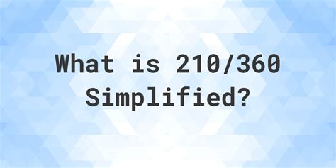 210/360 simplified