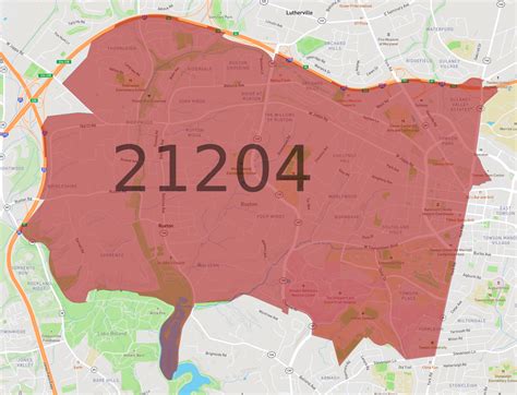 21204 Zip Code Map