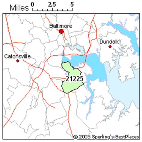 21225 Zip Code Map