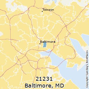 21231 Zip Code Map