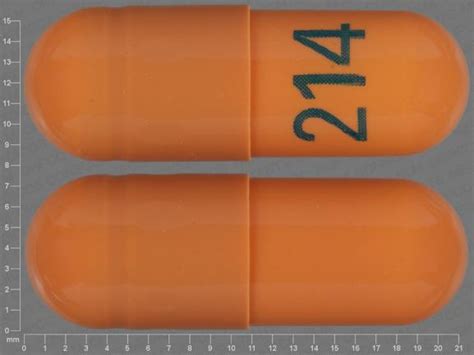 214 orange capsule pill identification