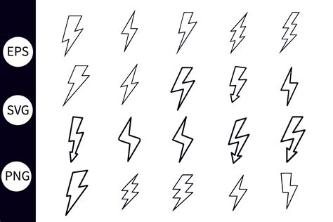 Download 216  Simple Lightning Pattern Bundle Design Pictures Cricut SVG DXF Files