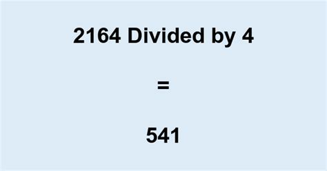 2164 divided by 4